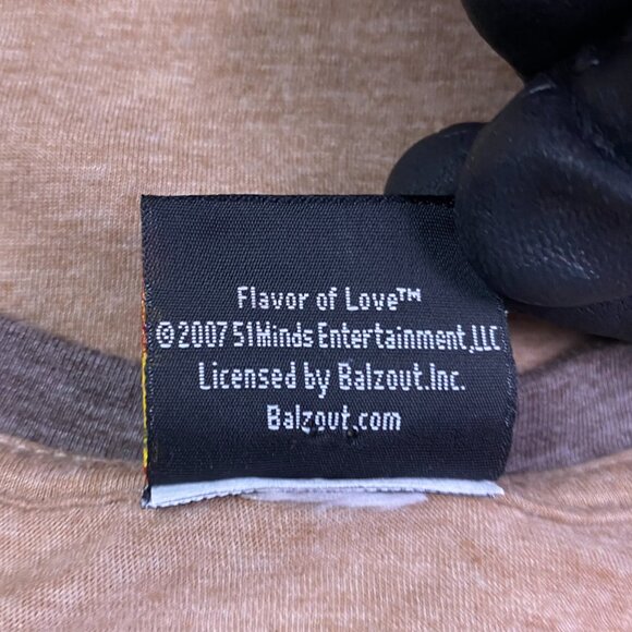 Flavor Flav T Shirt Men's Medium 2007 Flavor of Love Brown Ringer T Shirt - Picture 7 of 10